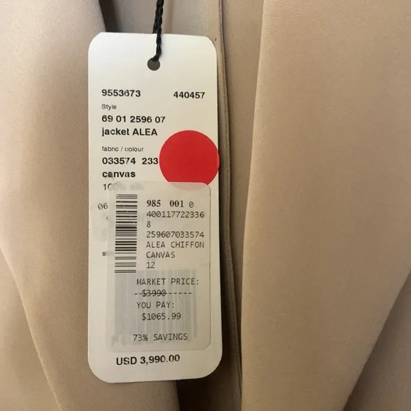 Akris Alea Chiffon Jacket in Size 12 - Picture 3 of 3